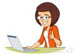 woman at a laptop 